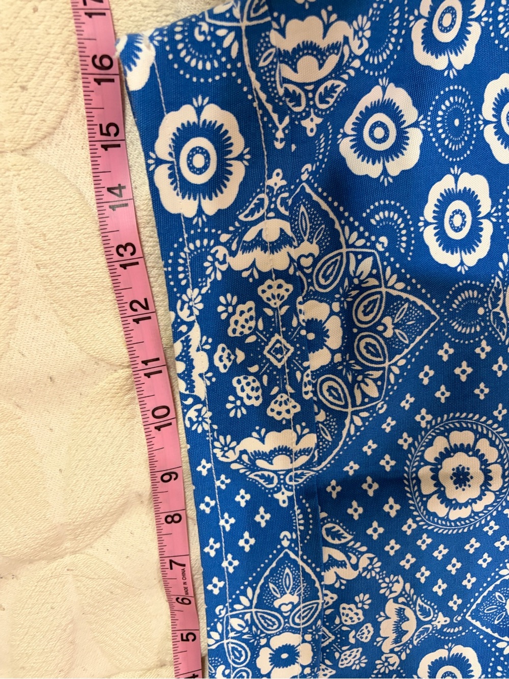 New with Tags Talbot’s size 10P Blue & white Floral Tile Print Women's Skirt. - Picture 6 of 9